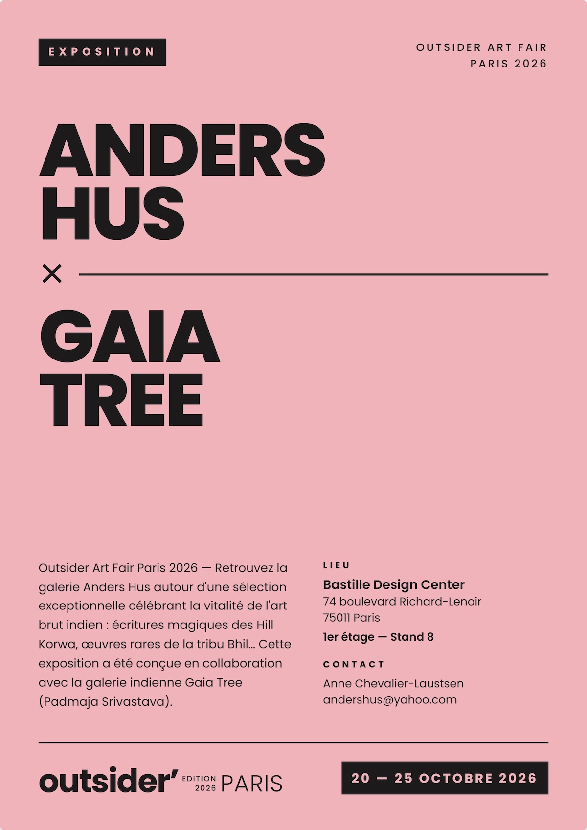 Invitation - Anders Hus &agrave; OUTSIDER PARIS 2026